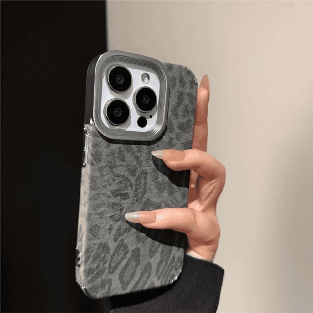 Luksusowe Etui w Chłodny Wzór Pantery Dla iPhone 17 Air 16 Pro Max 15 14 Plus 13 12 11 Matowe Poszycie Skórzana Tekstura Odporne na Wstrząsy Pokrowiec