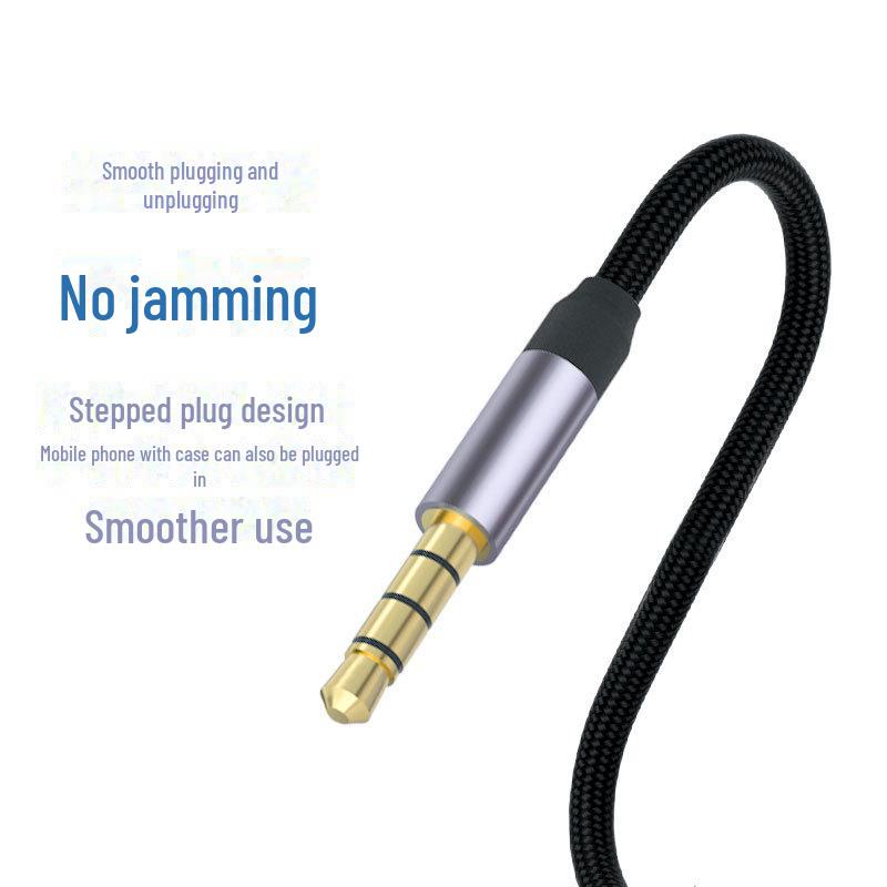 3.5mm Male to Female Braided Headphone Extension Cable with Aluminum Shell