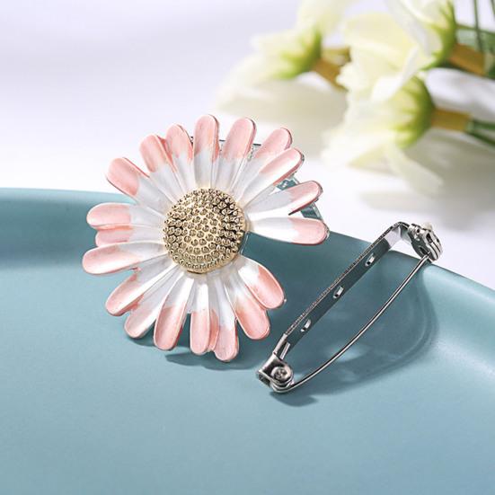 Scarf Button Large Chrysanthemum Alloy Silk Scarf Buckle Anti-Slip Women Scarf Buckle Outfit Accessory