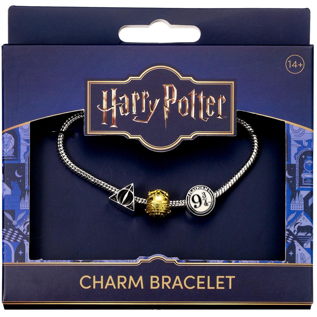 Harry Potter Silver colour Bracelet with Three Bead Charms Silver