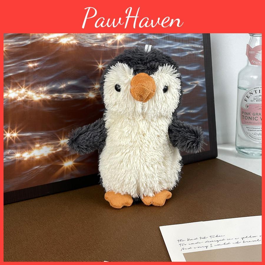 Cute Peanut Penguin Plush Toy Key Ring Lovely Fluffy Animal Gift For All Ages