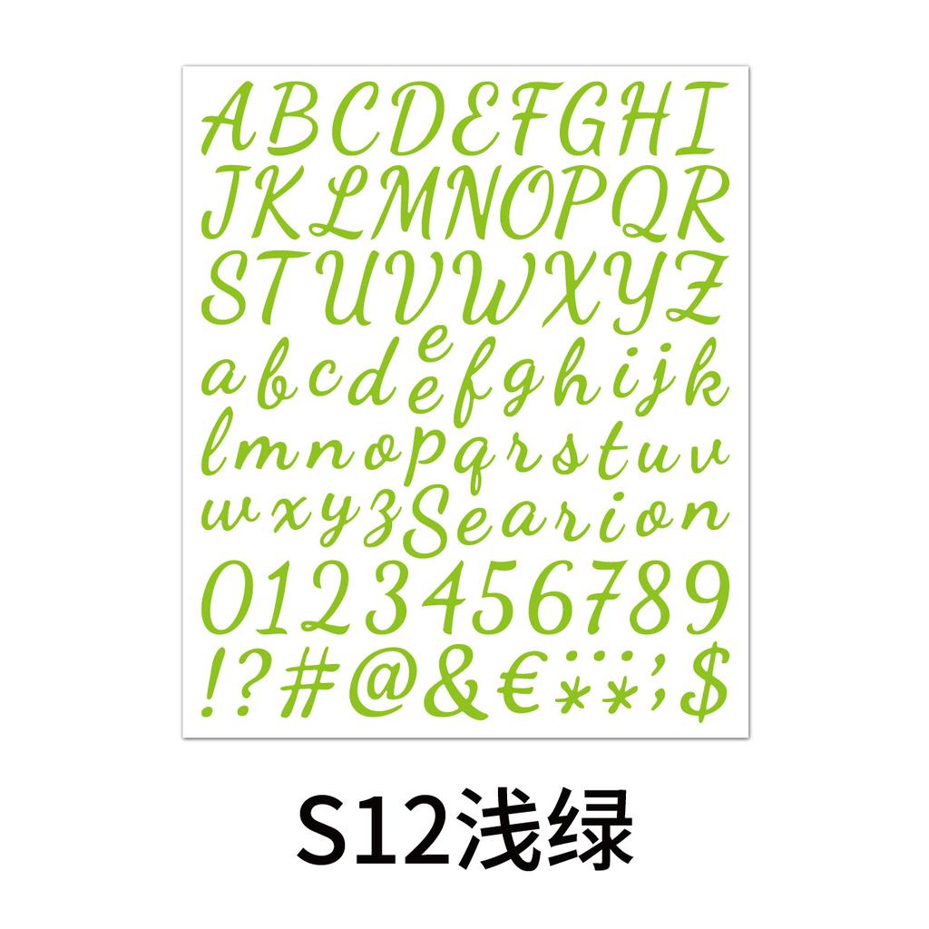 1 Inch Handwritten Alphabet Number Stickers Waterproof Vinyl Self Adhesive for DIY Journaling Scrapbooking Wholesale