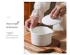 Double-Eared Insulated Ceramic Stewing Pot with Lid for Soups and Egg Custard