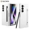 Voor Samsung Galaxy Z Fold 5 6 7 Hoesje S Pen en S Pen Houder Mat Effen Kleur Voor Galaxy Z Fold6 7 Slanke Schermprotector Cover