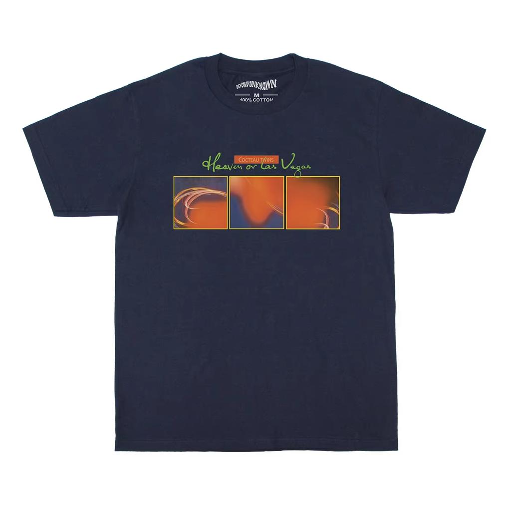 Cocktail Twins Tshirt Sky or Las Vegas 4Ad Robin Guthrie Elizabeth Frazer This Death Loop Music Tshirt Mens Cotton Shirt