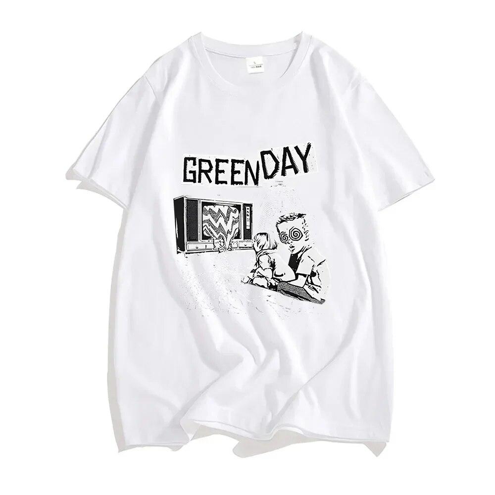 G-green Den Rocková kapela Potištěné Letní Unisex a Dámské Tričko s kulatým výstřihem Ležérní volné streetwear bavlněné s krátkým rukávem přes hlavu