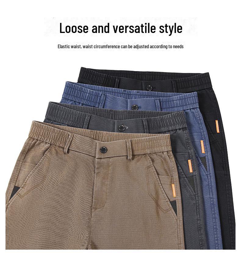 Men's Slim Fit Elastic Wide-Leg Trousers: Youthful Autumn/Winter Casuals