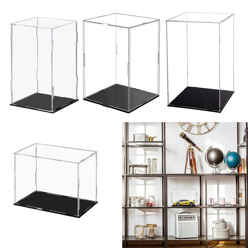 Acryl-Vitrine in mehreren Größen für Sammlerstücke zum Zusammenbauen, durchsichtige Acrylbox, Schutz-Vitrine zur Organisation von Figuren und Spielzeug
