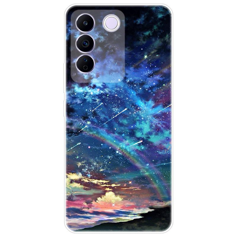 For Vivo V27e V 27e Case Soft Silicone Back Cover Cartoon Phone Case Diversification