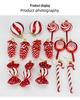 6cm 15-Piece Christmas Ornament Set: Balls, Pine Cones, Lollipops, Candies for Tree Decor and Gifts