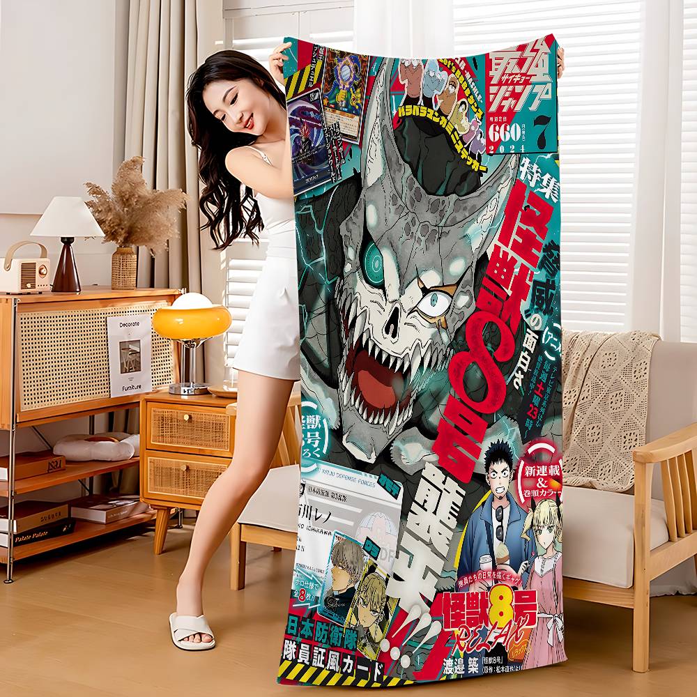 

Anime Kaiju No. 8 Big Microfiber Beach Towels Quick Dry Towel Sand Beach Towels Pool Towel For Travel Swim Pool Yoga W40*H60(CM)