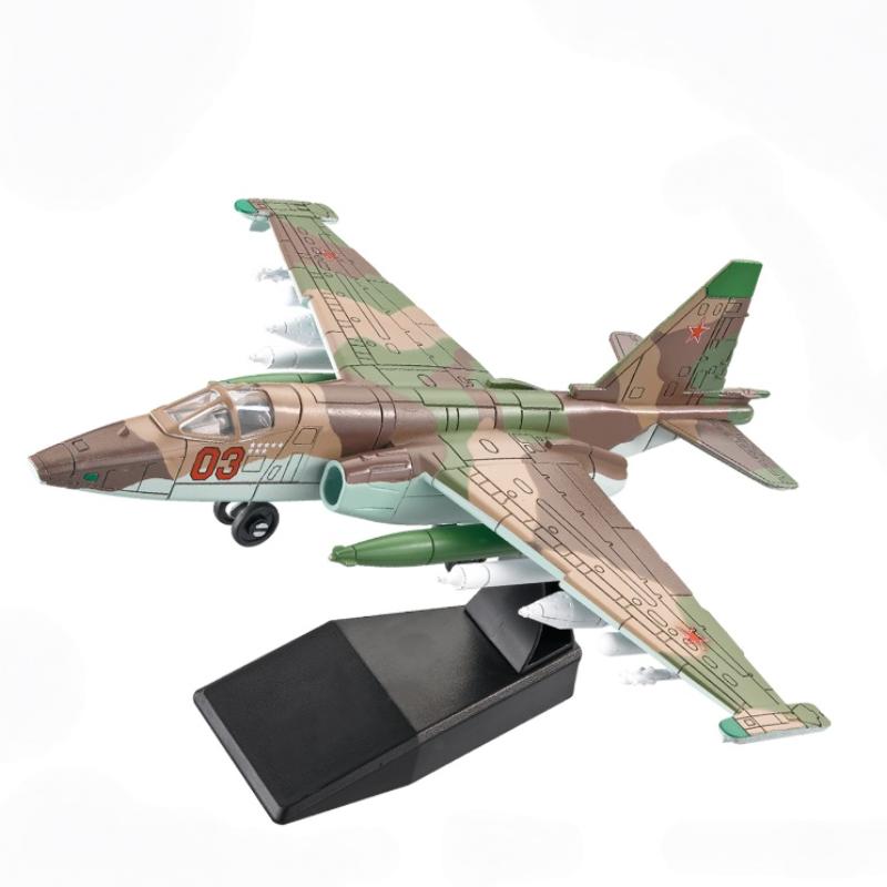 1:72 Creative Military Series Building Blocks New Tri Color Camouflage SU-25 Frogfoot Support Attack Aircraft Model Toys For Boy