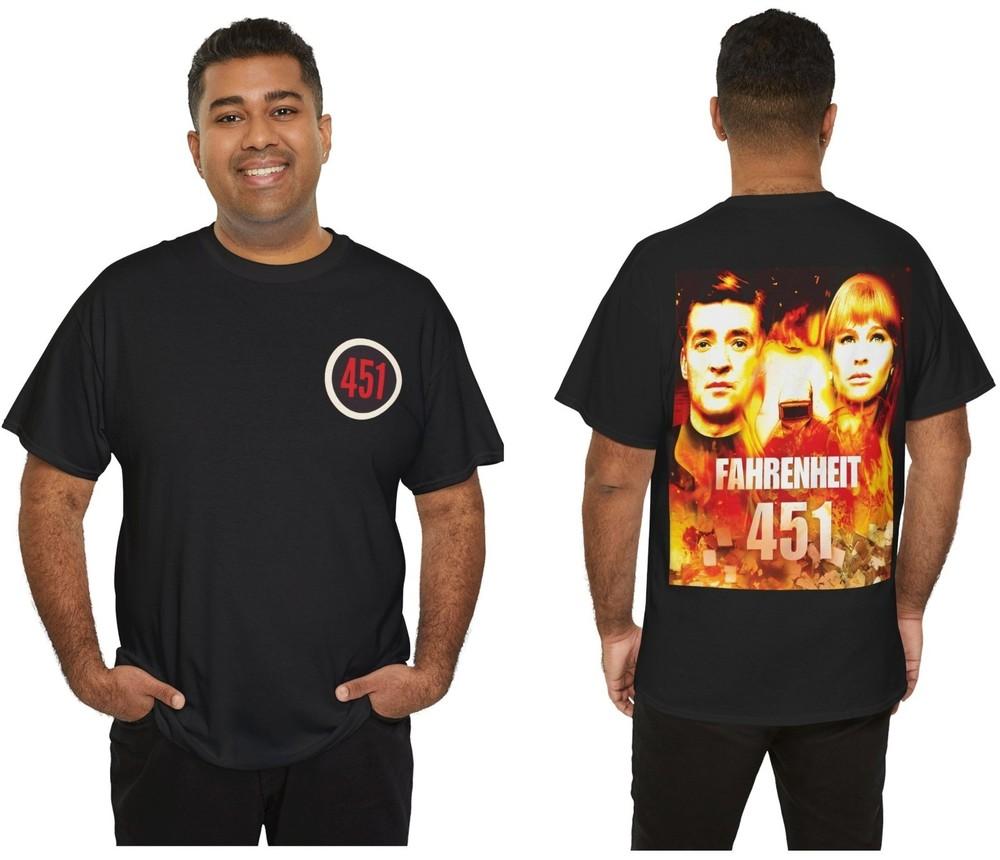 Fahrenheit 451 (1966) T-Shirt V2 Sci-Fi Ray Bradbury Dystopian