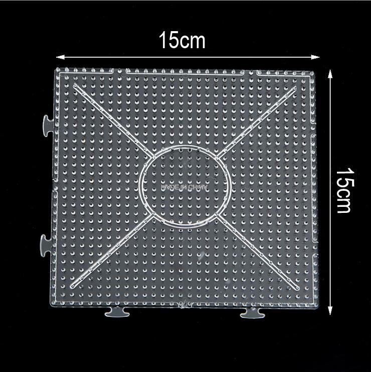 Non-Toxic Yant Jouet 5Mm Hama Beads Pegboard Transparent Template Board Circular Square Tool Diy Figure Material Board Perler Beads