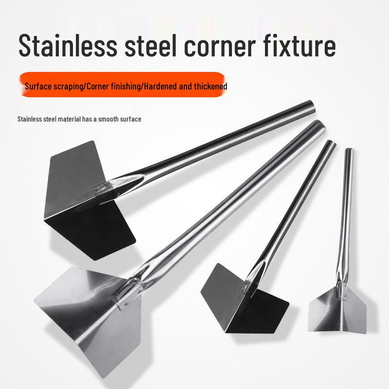 Yin Yang Corner Tool: Stainless Steel Scraper for Walls, Putty, Diatom Mud, Right Angle Straightener, Corner Puller.