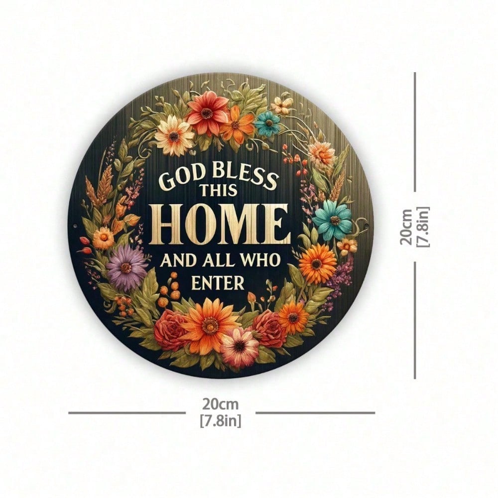 Retro Round Metal Sign for Shop Decor