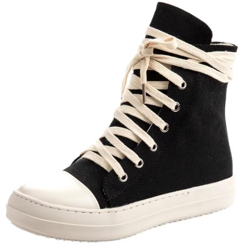 Fashion High-top Shoes, Thick-soled Women's Shoes, Canvas Boots, Lace-up Casual Boots, Women's Sports Shoes, Men's Sports Shoes
