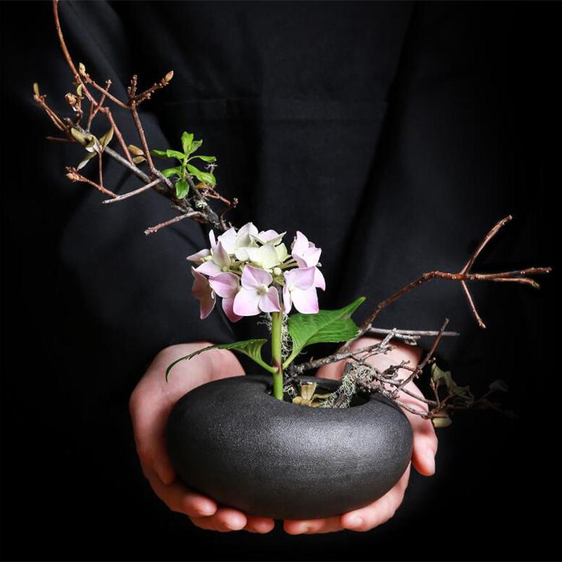 Keramikvase Japanischer Stil Ikebana Kenzan Zen Teezeremonie Teetisch Blumengesteckvase Florale Kunst Fixierwerkzeug