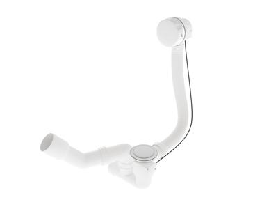 Automatic Bathtub Siphon with Overflow, Matt Black, Besco