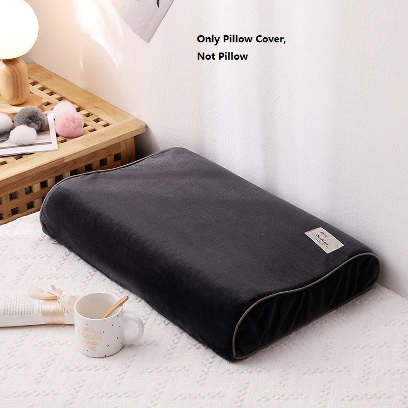Contour Memory Foam Pillow Case Soft Velvet Pillowcase Neck Latex Pillow Cover Cushion Protector Home Decor 30x50cm 40x60cm