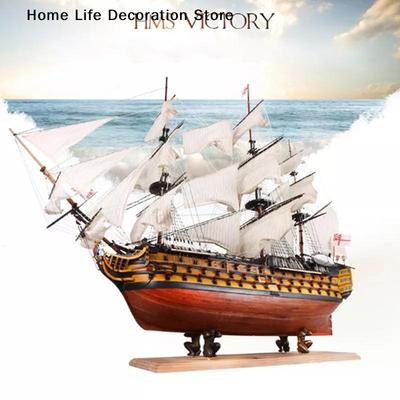 DIY 3D Wooden Puzzles HMS Victory Sailing Ship Model Kit Adult Watercraft Sailboat Jigsaw Toys for Children Kids Home Room Decor