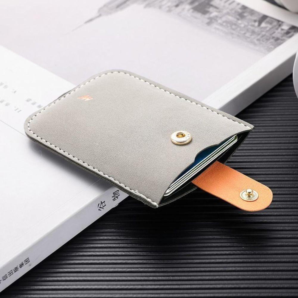 Pull-out Type Card Holders Clutch Korean Style Short Wallet Elegant Business Card Bag  Male