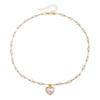 Stylish Heart Pearls Pendant Necklace Adjustable Chain Sweet Cool Fashionable Versatile Neckchain Jewelry Accessory