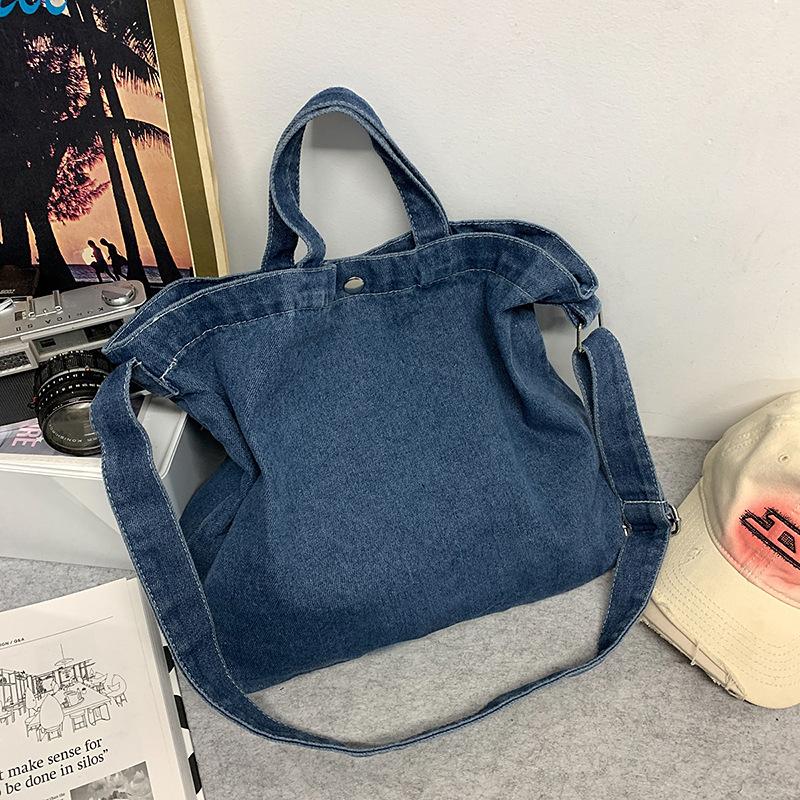 

Новая модная сумка-тоут в зарубежном стиле, трендовая, с большой вместимостью, лето 2025, женская сумка через плечо темно-синий