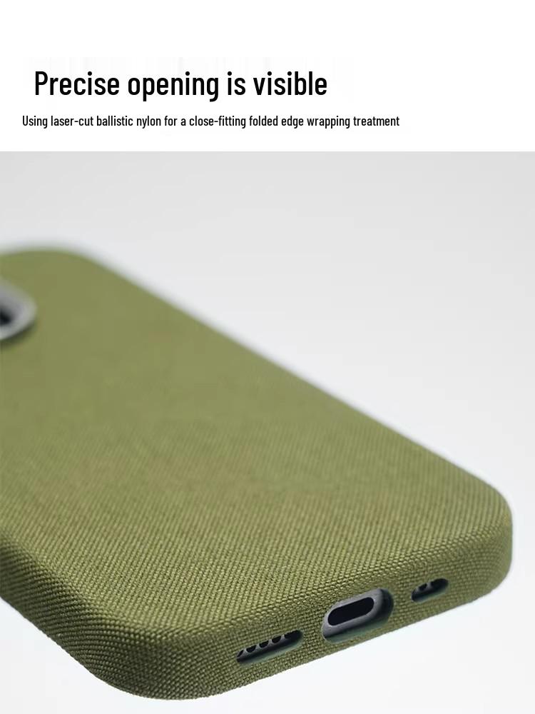 iPhone 17 Pro Max Case: Solid Color Fabric Texture, Ballistic Nylon, Magnetic Absorption, Drop Protection Cover.