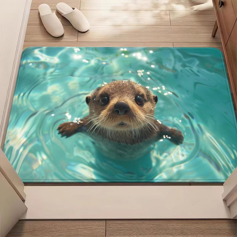 3D Stereoscopic Vision Floor Mat, Entrance Foyer Carpet, Dirt-resistant and Easy-to-maintain Crystal Velvet Floor Mat