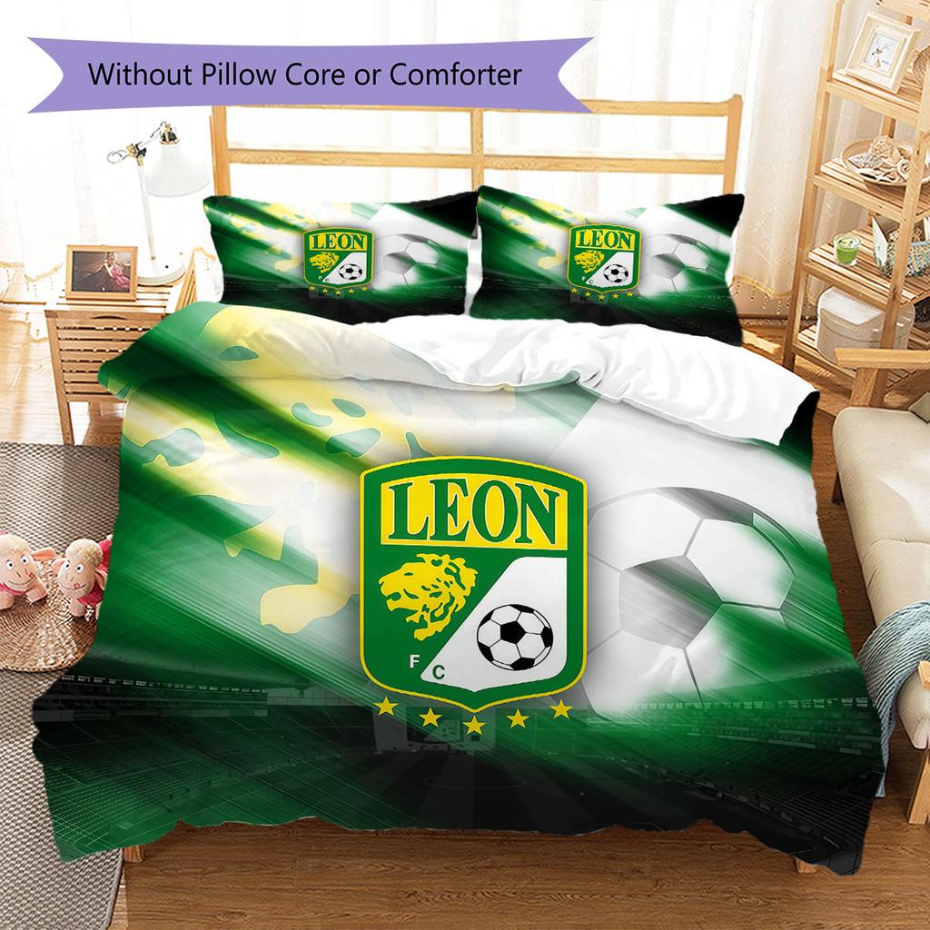 Club Leon Pattern Bedding,Quilt Set Quilt Cover Pillowcase Home Birthday Gift(1 * duvet cover + 2 * pillowcase, without core)