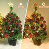 Battery Operated Pinecone Red Berry LED Fairy String Lights Christmas Easter Home Decor Pine Needle Garland Lamp
