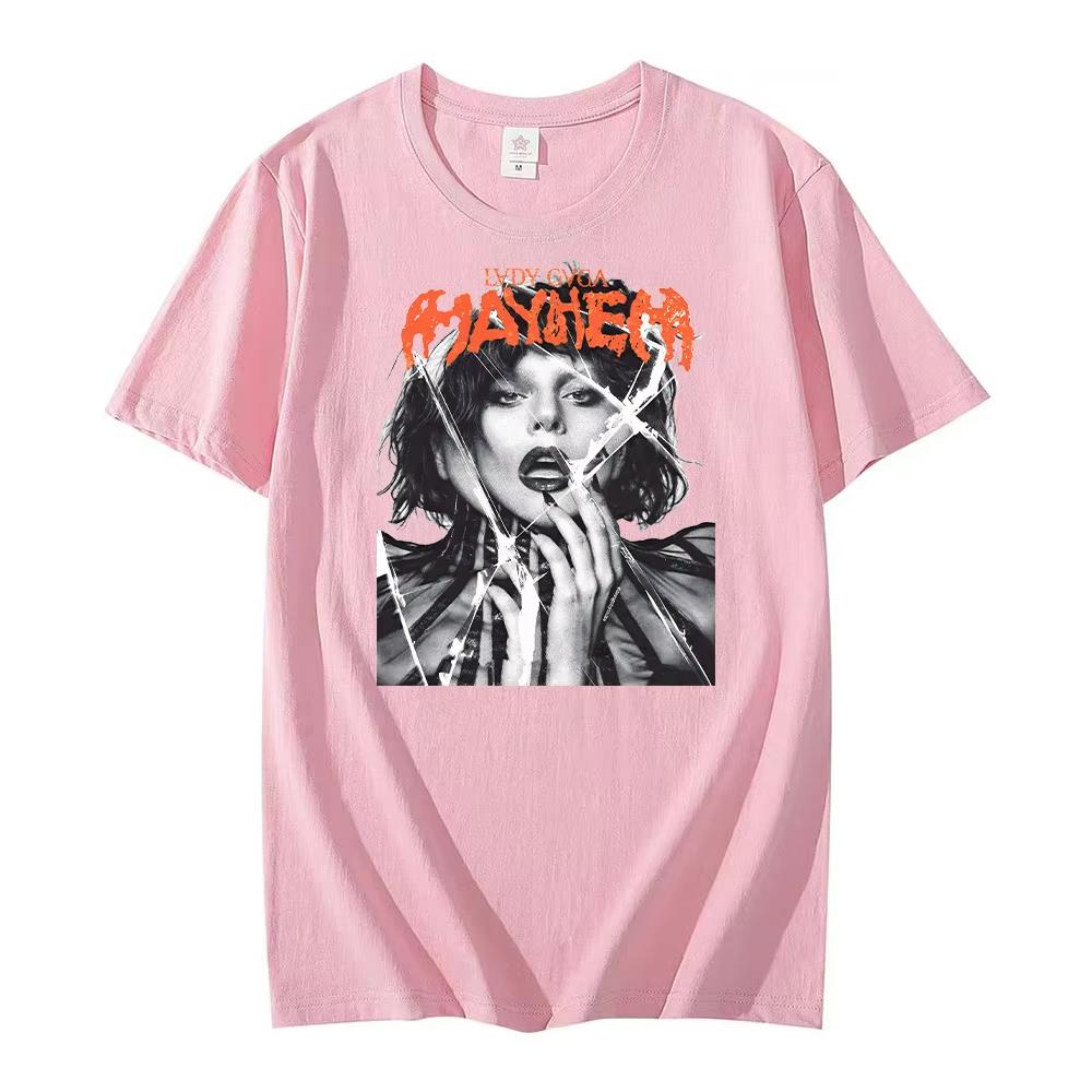 

2026 New Lady Gaga Mayhem TShirts Unisex High Quality Hip Hop Cotton Tees Shirts Fashion Men Aesthetic Retro Clothing tshirt 4XL