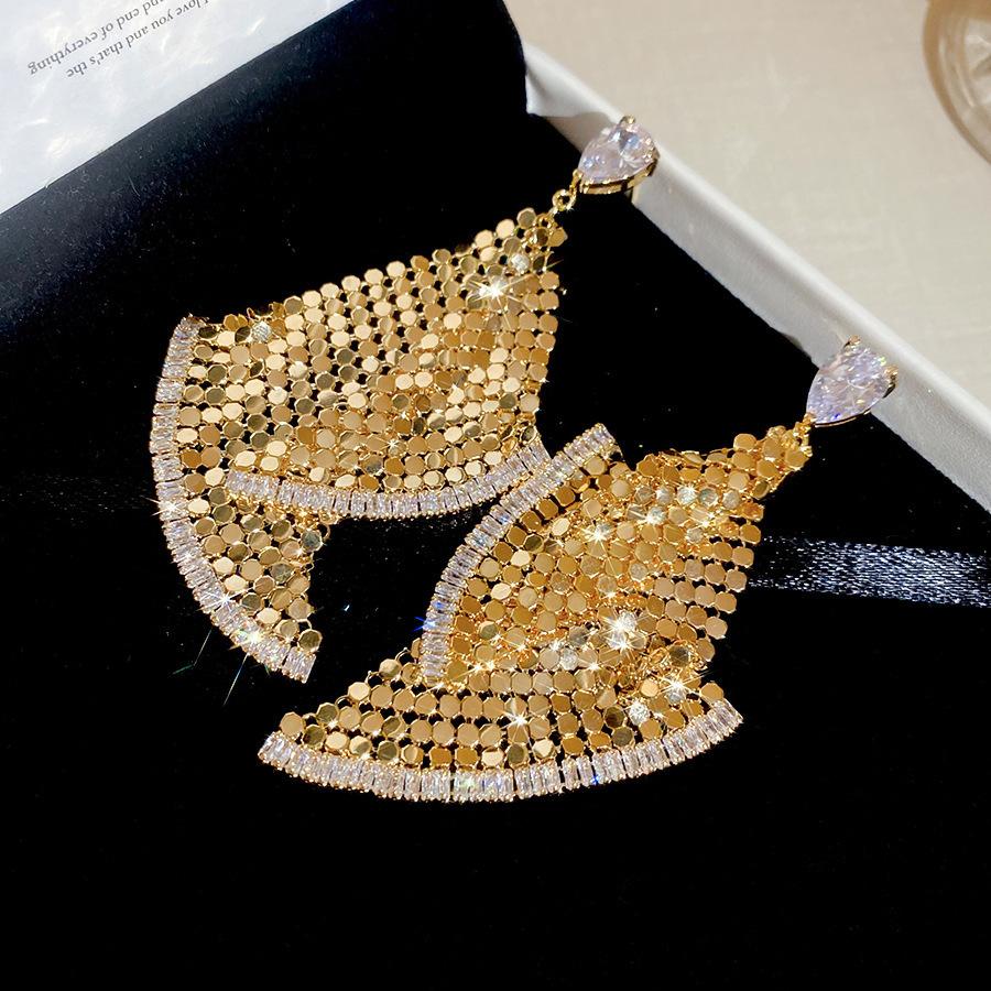 Geometric Double-layer Earrings, European and American Personality Trend Earrings, Casual Versatile Earrings, Niche