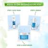 Mamaearth Aqua Glow Face Wash With Brush For Hydrated Glowing Skin | Intense Moisture Cleanser For All Skin Types | 100ml