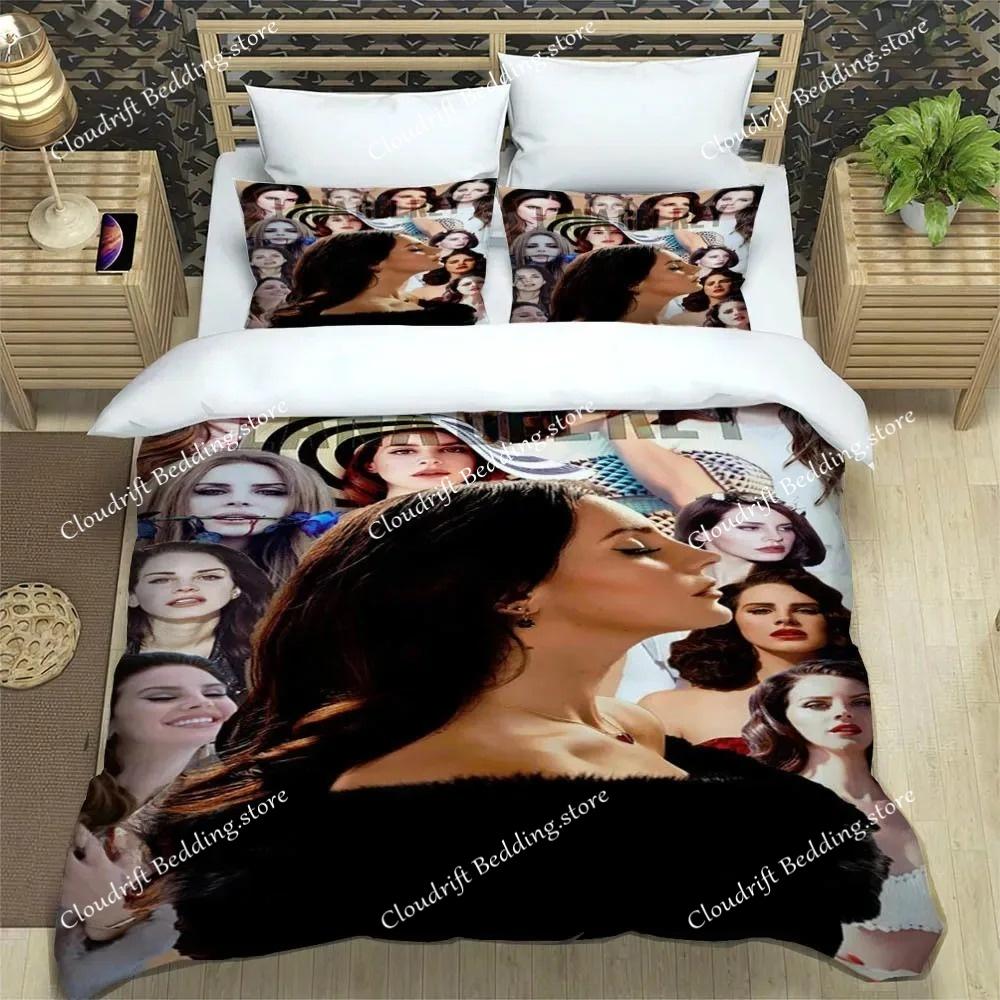 Singer Lana Cover Sets,Anime Cosplay Duvet Bed Linen set,3d Bedding Set, 3 Piece Bed Cover,King Size