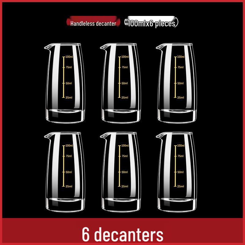 Kristall Baijiu Karaffe Set mit kleinen Luxus-Weingläsern