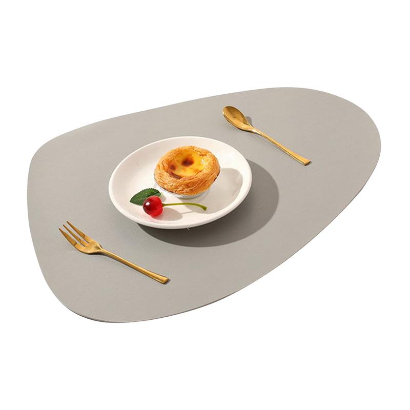 

Неправильная форма PU кожаные салфетки набор маслостойкие водонепроницаемые двухсторонние салфетки для кухни бистро столы бары кофейни 42.5x34cm