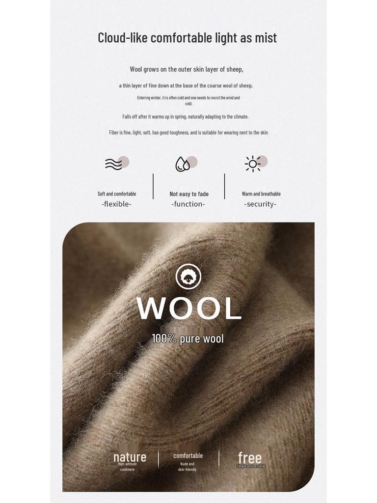 Slim Fit U-Neck Cashmere Sweater: Women's Elegant Spring/Autumn Knitwear Pullover