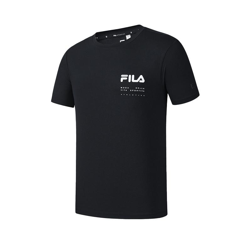 New FILA Fitness T Shirt Men's Pitch Black A11M521106F-BK