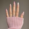 24 Piezas Negras Desmontables Almendra Francesas Cobertura Completa Uñas Postizas Con Líneas Plateadas de Mariposa Stiletto Press On Nails Para Manicura DIY