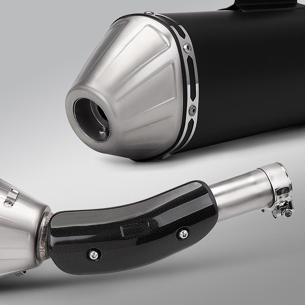 T700S Stainless Steel Motorcycle Exhaust System: Front & Rear Split Sections.