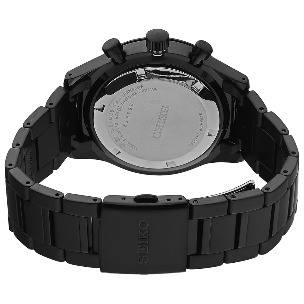 Seiko Chronograph Black Watch SSB415P1 Men's Overseas Model