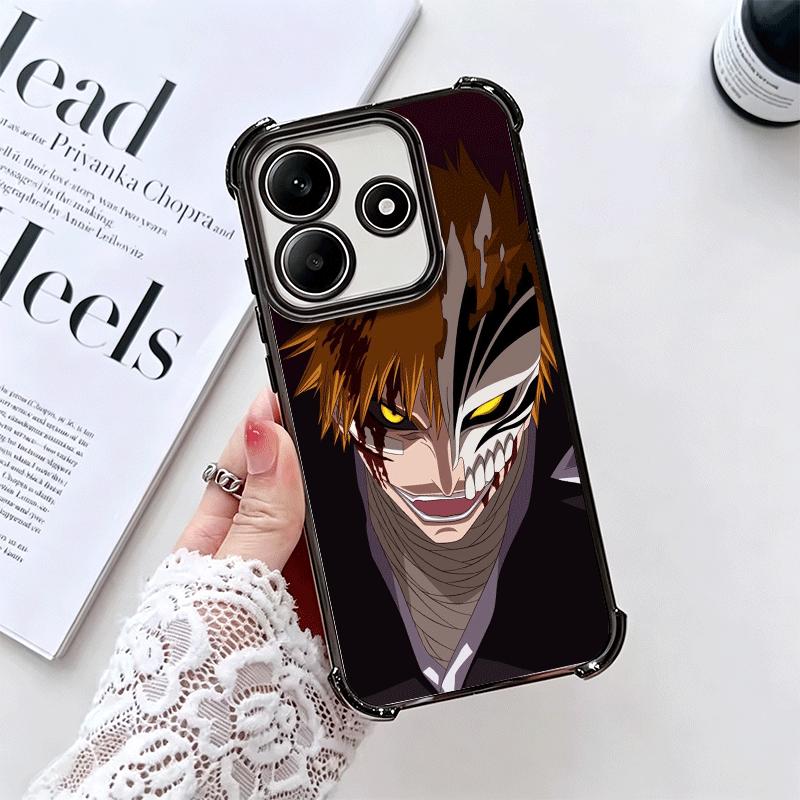 Bleach Kurosaki Ichigo Plating Phone Case For Xiaomi Redmi Note 14 15 Pro Plus 13 12 11 11S 11T 10 9S 9 5G Anti-Fall Airabag Cov