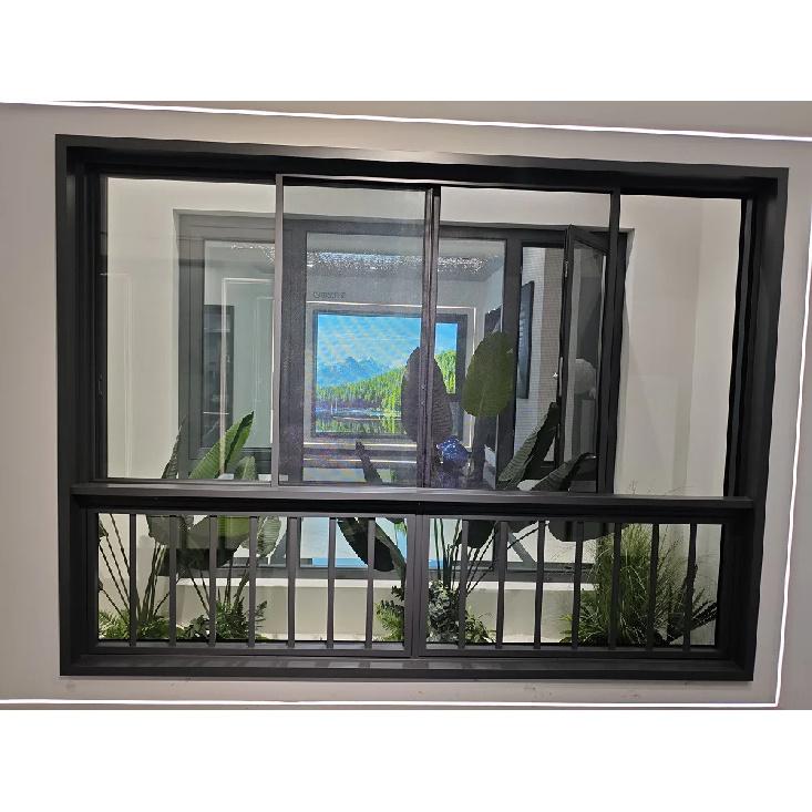 DN Aluminium Sliding Window 2.0mm Thermal Break Structure Slide Window Smoothly Metal Frame Soundproof Window for House