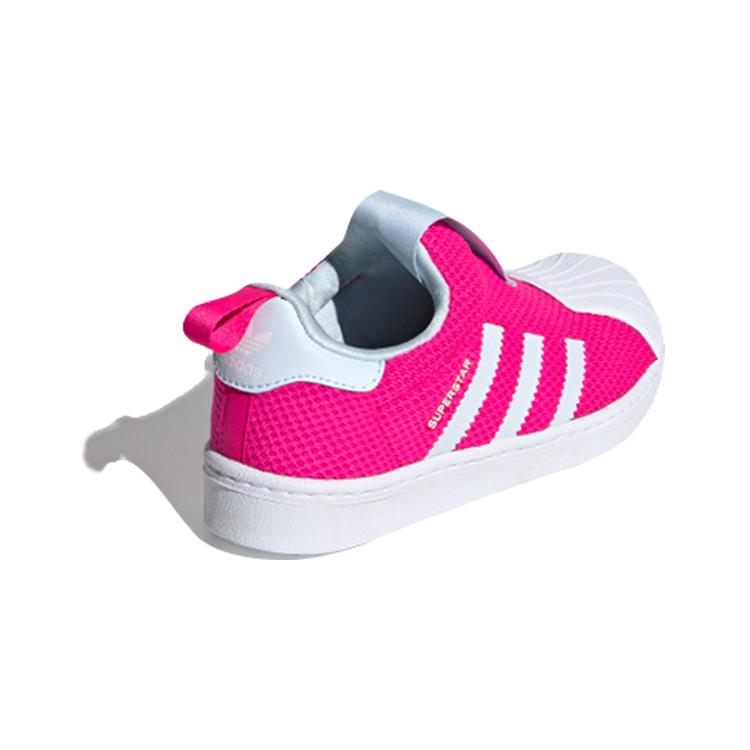 adidas Originals SUPERSTAR 360 Comfortable Low Top Skateboard Shoes Rose Red White Infant And Toddler FV3377
