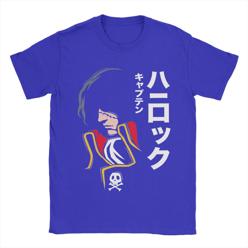 Space Pirate Captain Harlock Albator TShirt Men Leisure 100 Cotton Tees Round Collar Short Sleeve T Shirt 4XL 5XL 6XL Tops