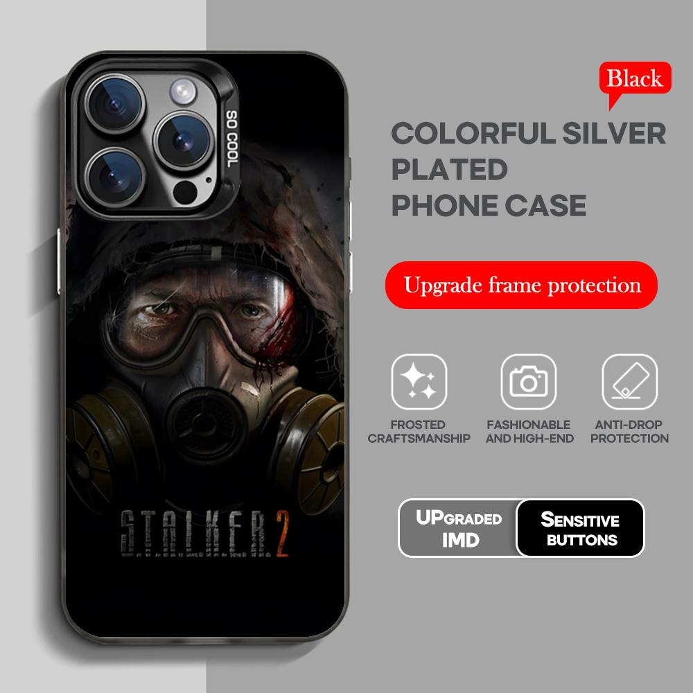 

Ігровий чохол для телефону Stalker 2 чорний IMD Кольоровий Сріблястий Підходить м який чохол для iPhone 16 15 14 13 12 11 XS Pro Max iPhone 11 Pro