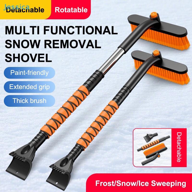 Multi-Functional Car Snow Removal Shovel - Detachable & Rotatable Snow Brush with Ice Scraper, for Winter Frost/Ice/Snow