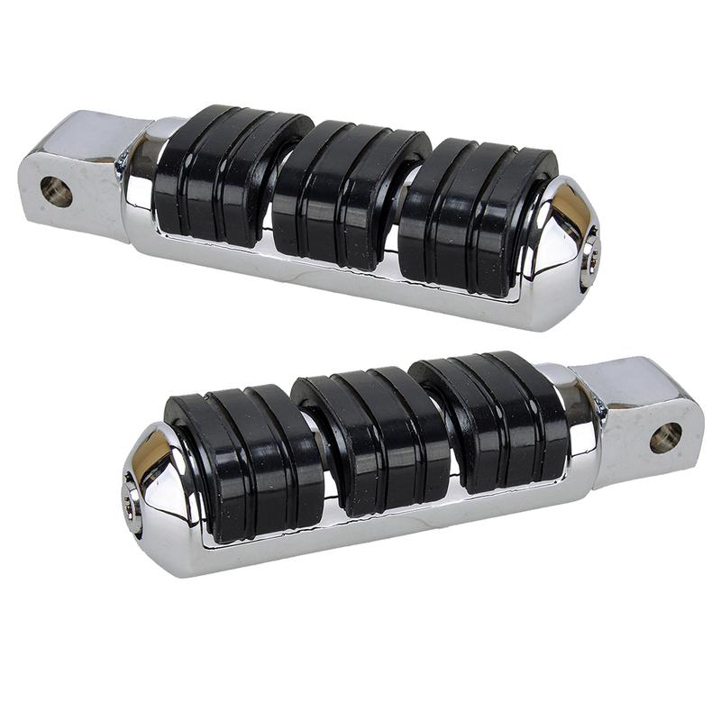 1 Pair Rear Foot Peg Rest Footrest Pedal Cushioning Fit For Honda Shadow 1100 750 VTX1800 VTX1300 Suzuki Rocket Yamaha Raider